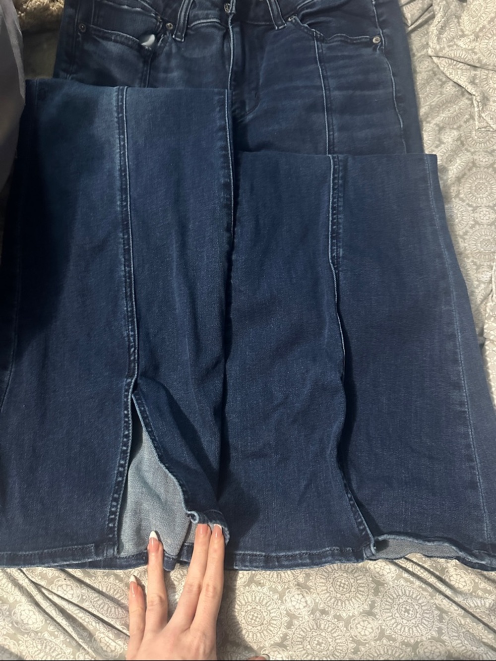 American Eagle Outfitters Festival Flare Jeans - Deep Blue Denim - Picture 6 of 6